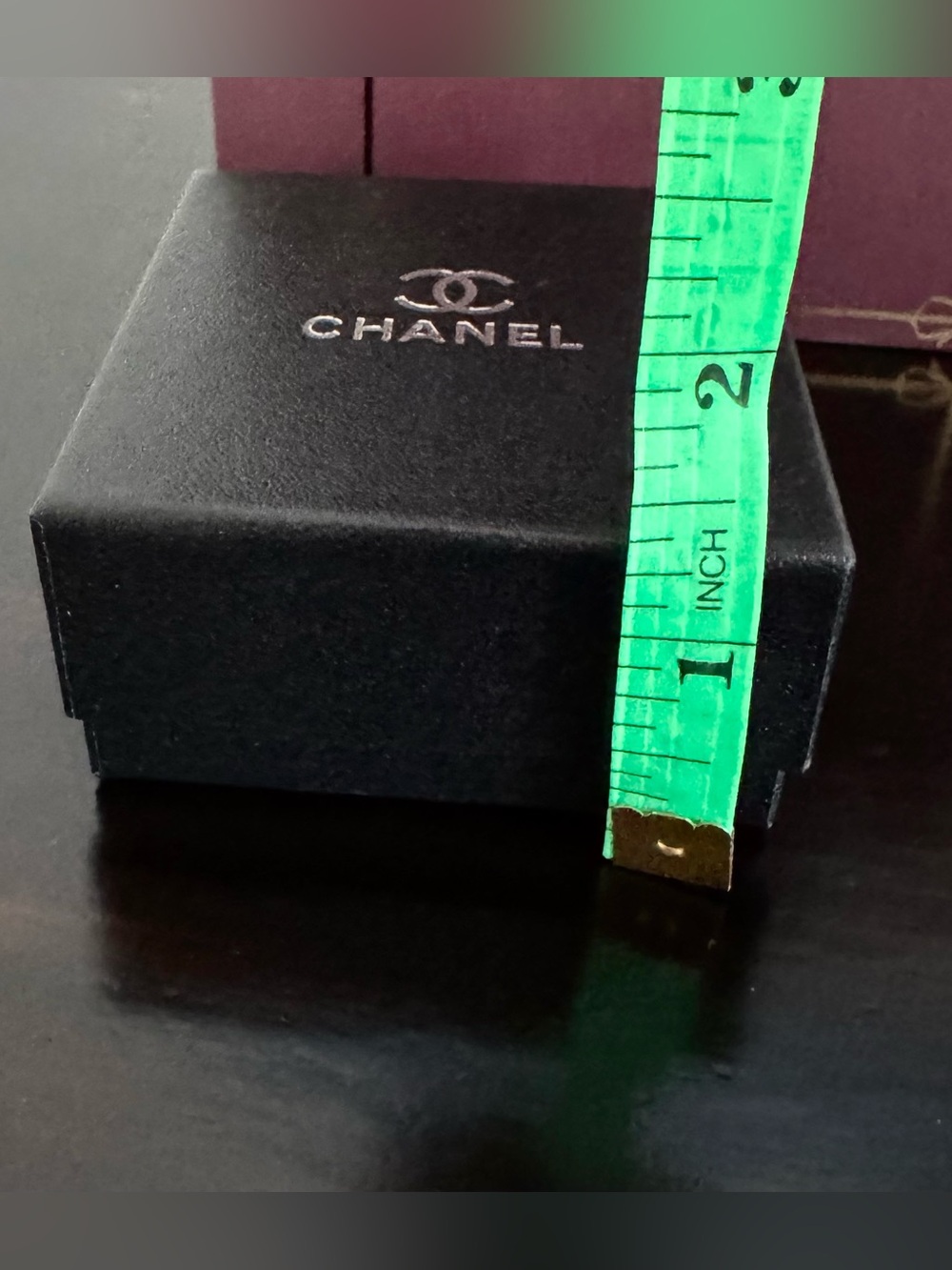 Authentic CHANEL Small Empty Jewelry Box 2.75x2.75 Ultra Suede Insert EUC - Picture 4 of 6